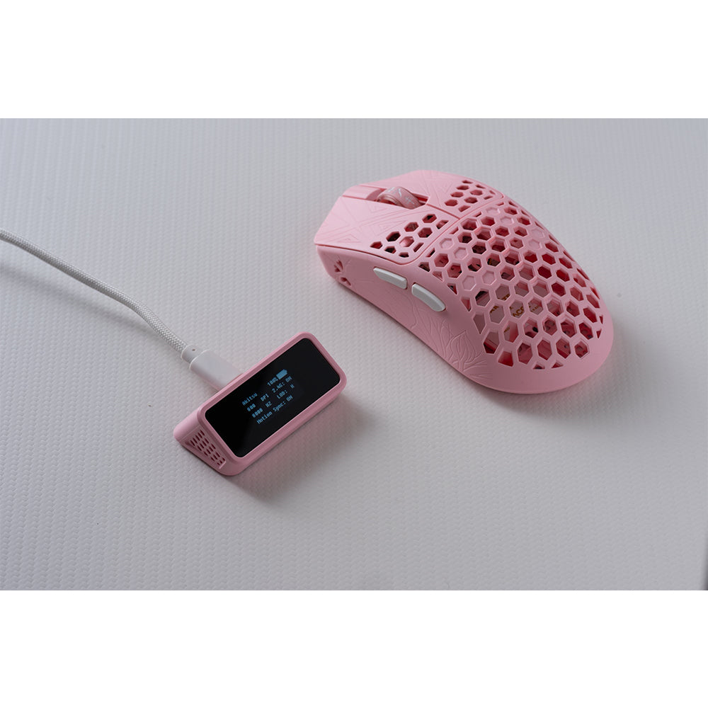 Arbiter Studio AKITSU MEDIUM 40g Carbon Fiber 8K Wireless Gaming Mouse Pink - Founders Edition