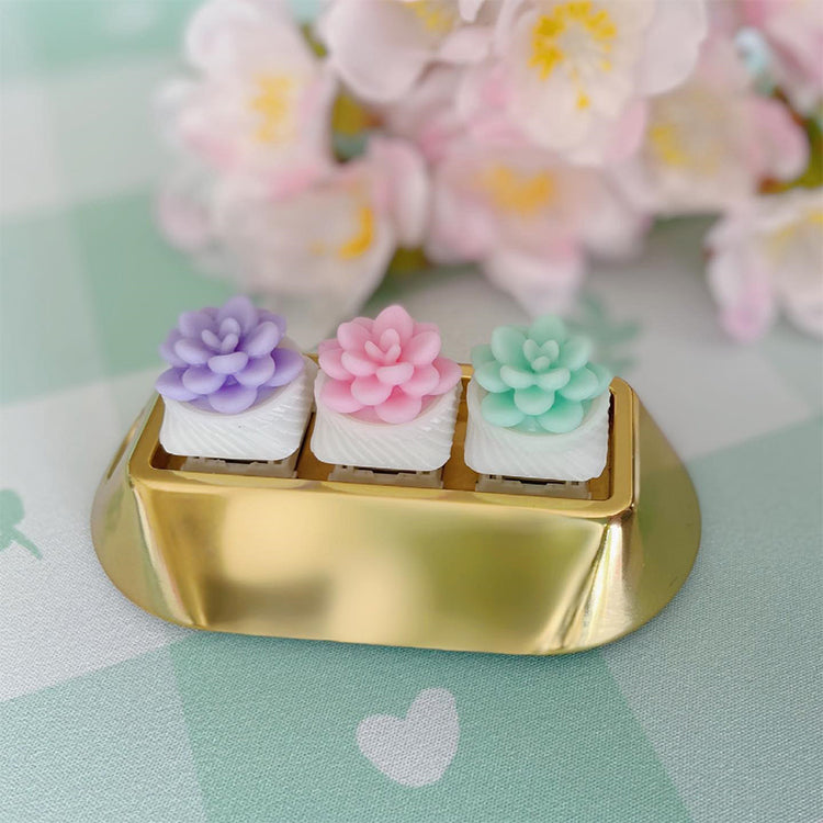 Capsmiths Succulent Echeveria Artisan Keycap (Mint)