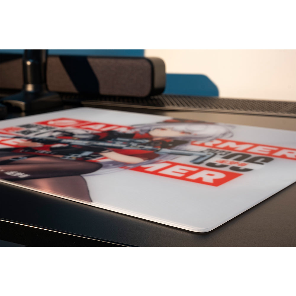 Dream Gamer Float Glass Mousepad AIMSTORMER White