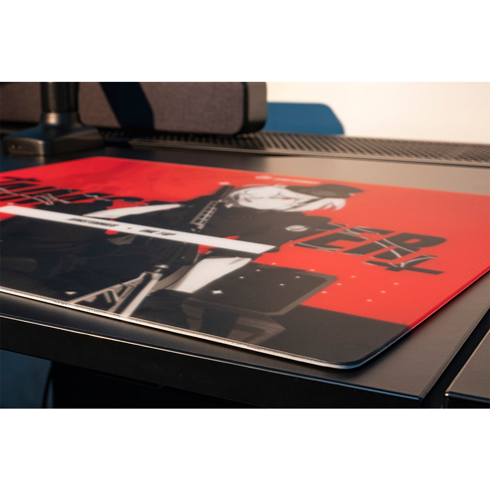 Dream Gamer Thunder Glass Mousepad AIMSTORMER Red【他商品との同梱不可】