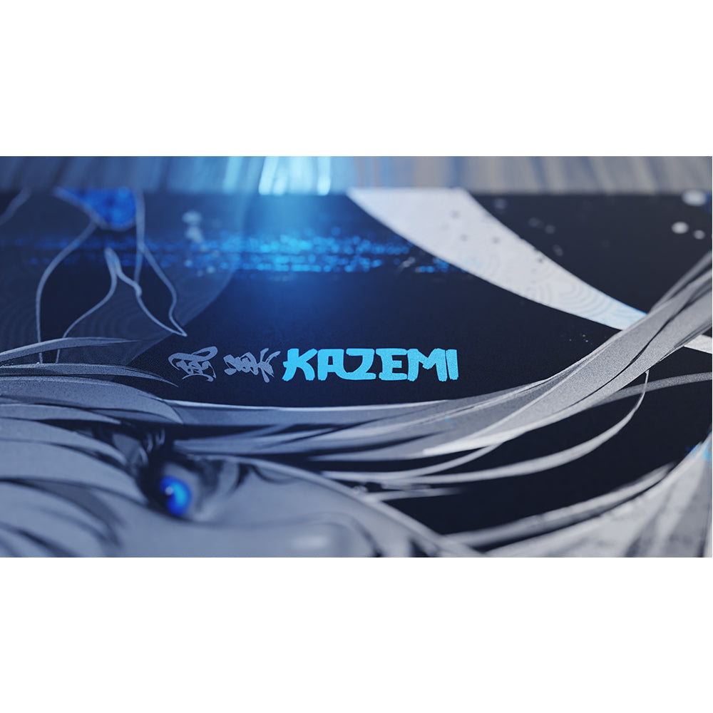【2025年始棚卸キャンペーン】GLSSWRKS Kazemi Premium Glass Mousepad Blue 490x420mm【他商品との同梱不可】