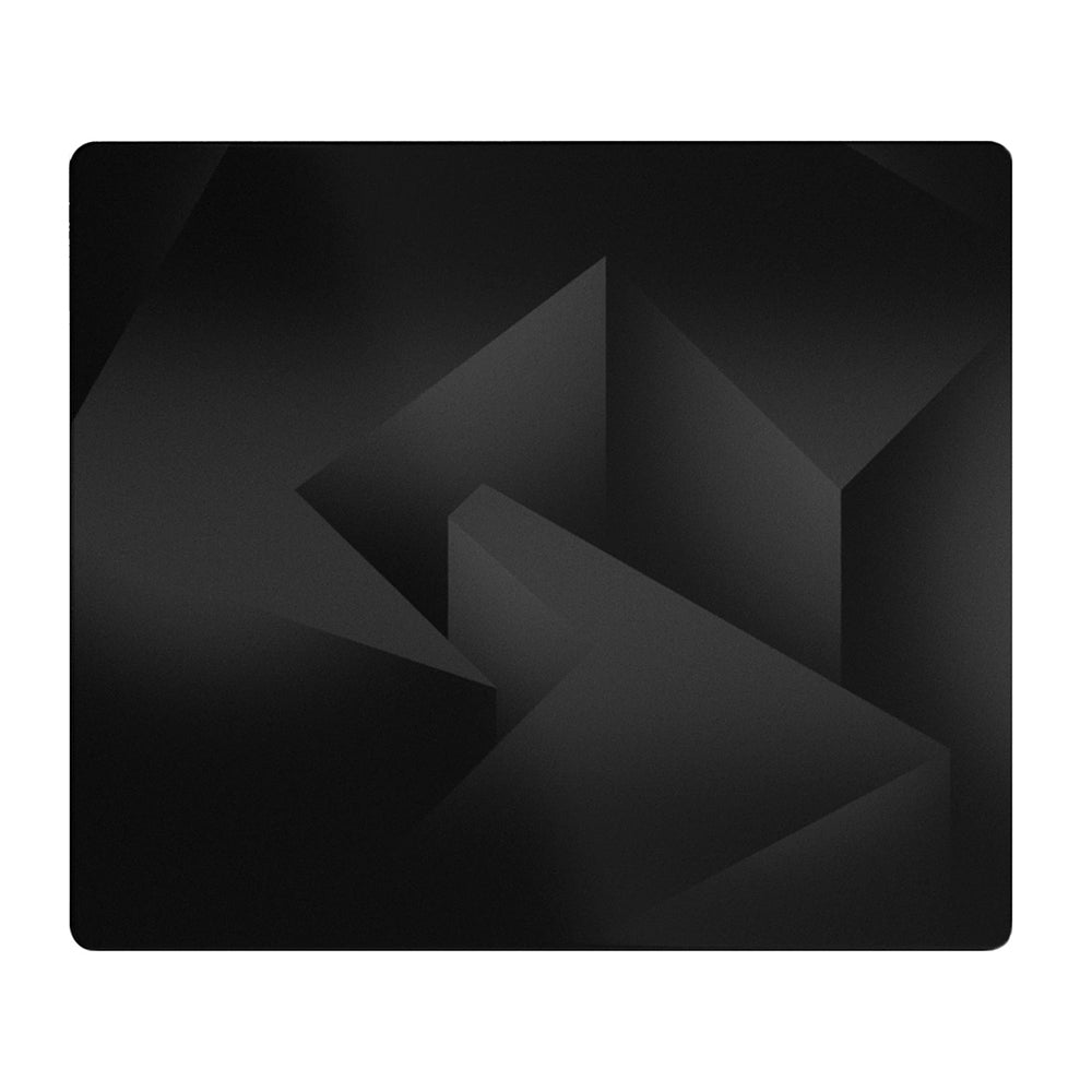 GLSSWRKS Polarity Series Glass Mousepad Large 490x420mm Black