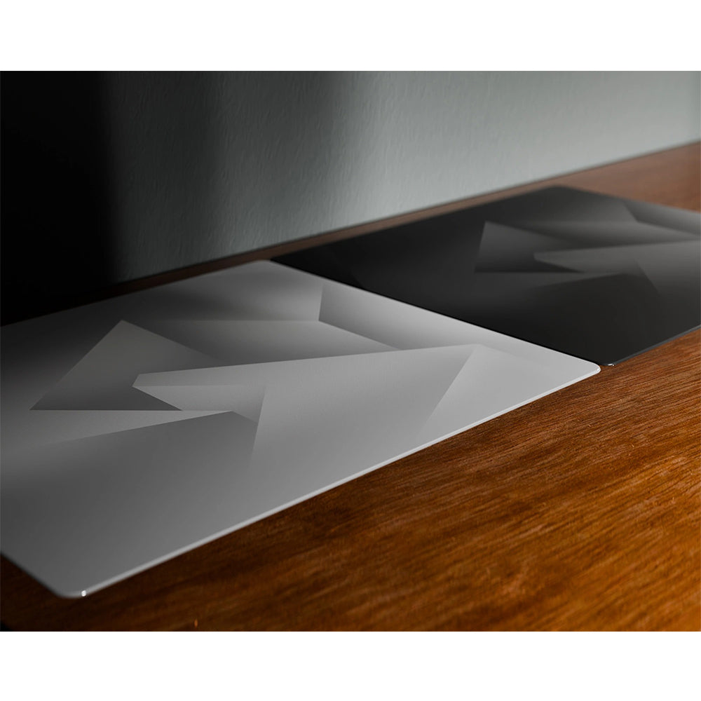 GLSSWRKS Polarity Series Glass Mousepad Large 490x420mm Black