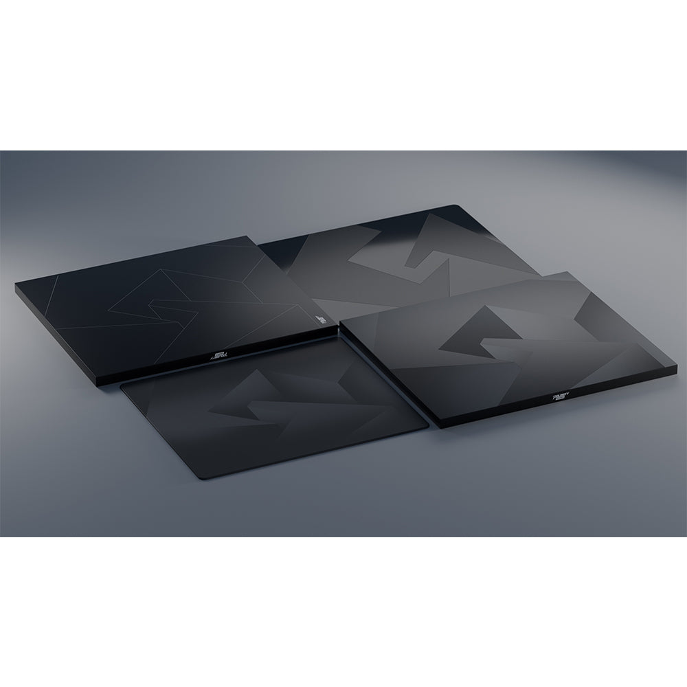 GLSSWRKS Polarity Series Glass Mousepad Large 490x420mm Black