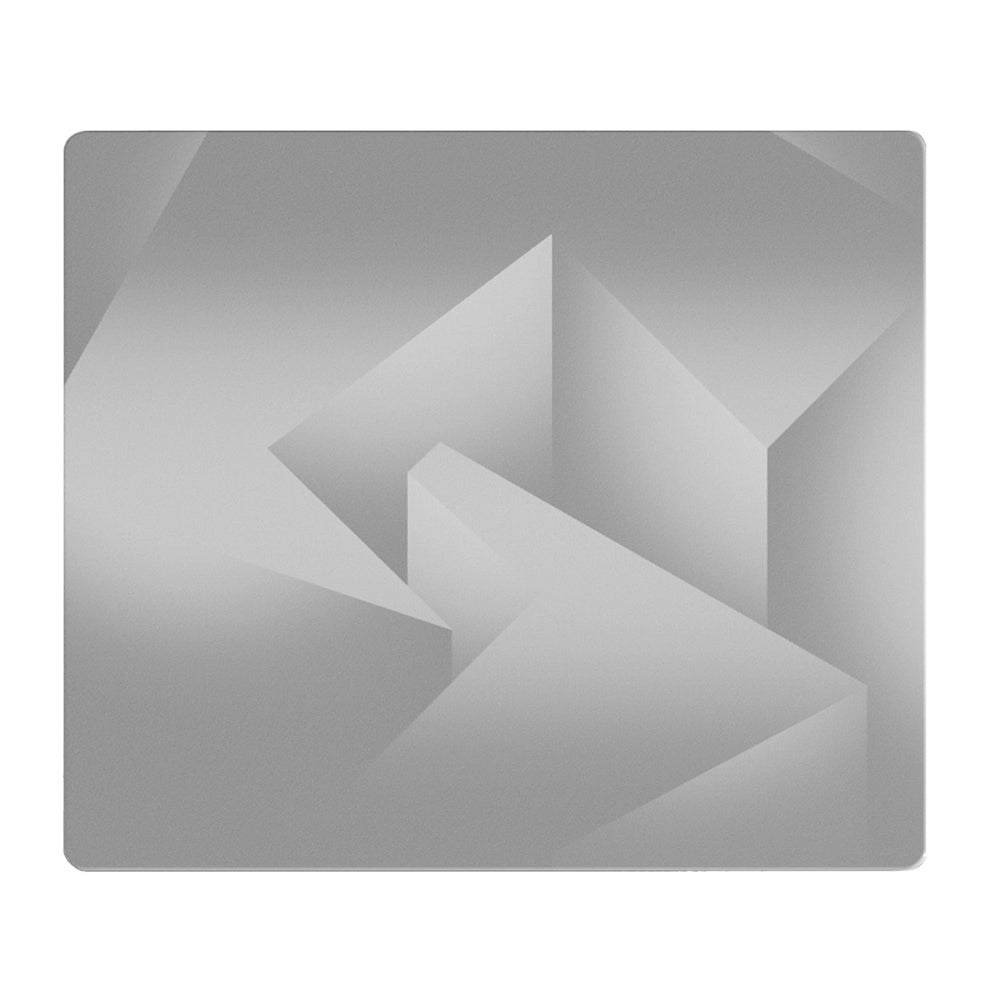 GLSSWRKS Polarity Series Glass Mousepad Large 490x420mm White