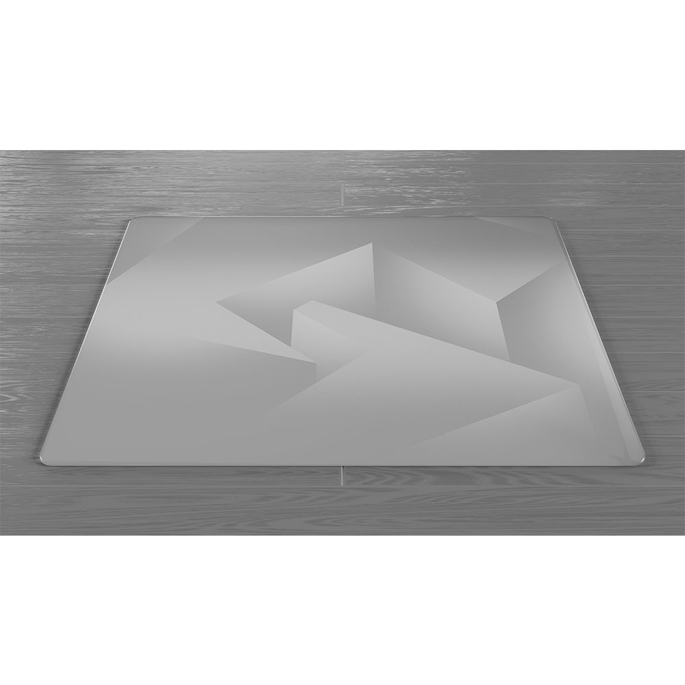 GLSSWRKS Polarity Series Glass Mousepad Large 490x420mm White
