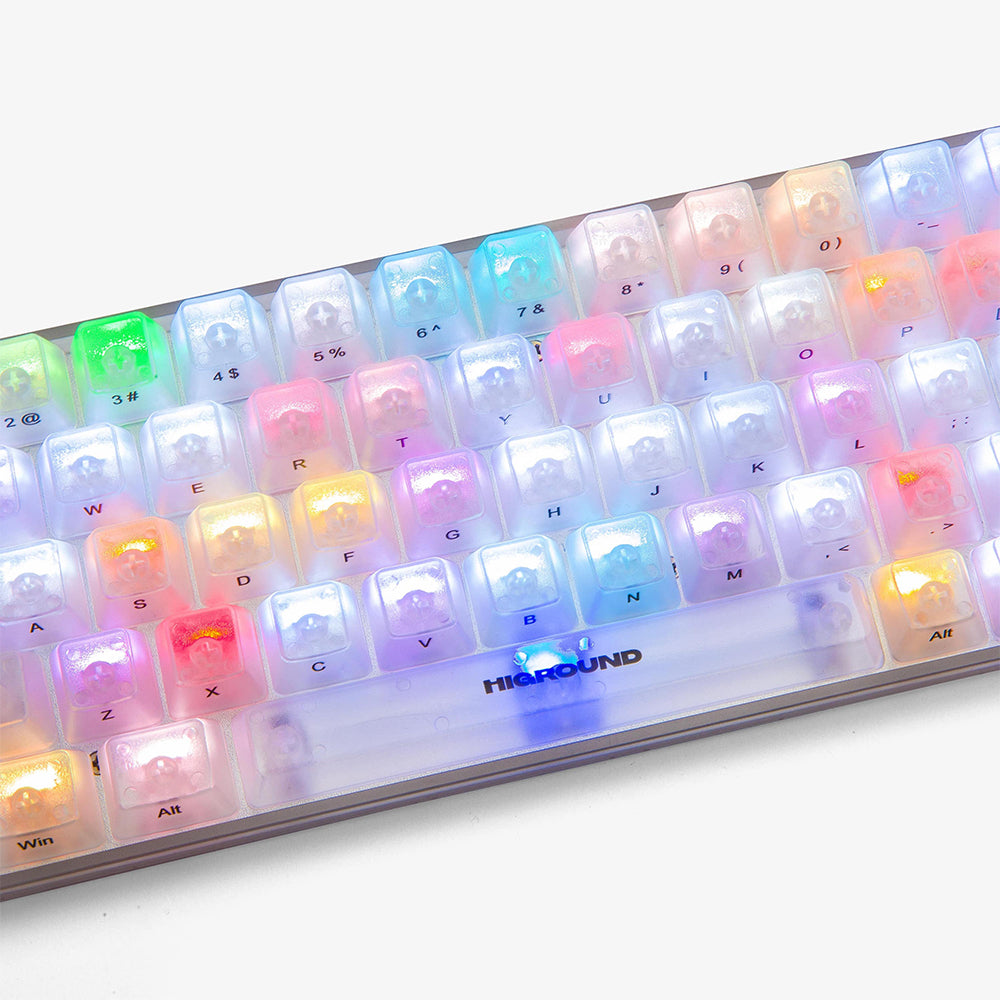 Higround Crystal Collection Basecamp 65 keyboard OPAL
