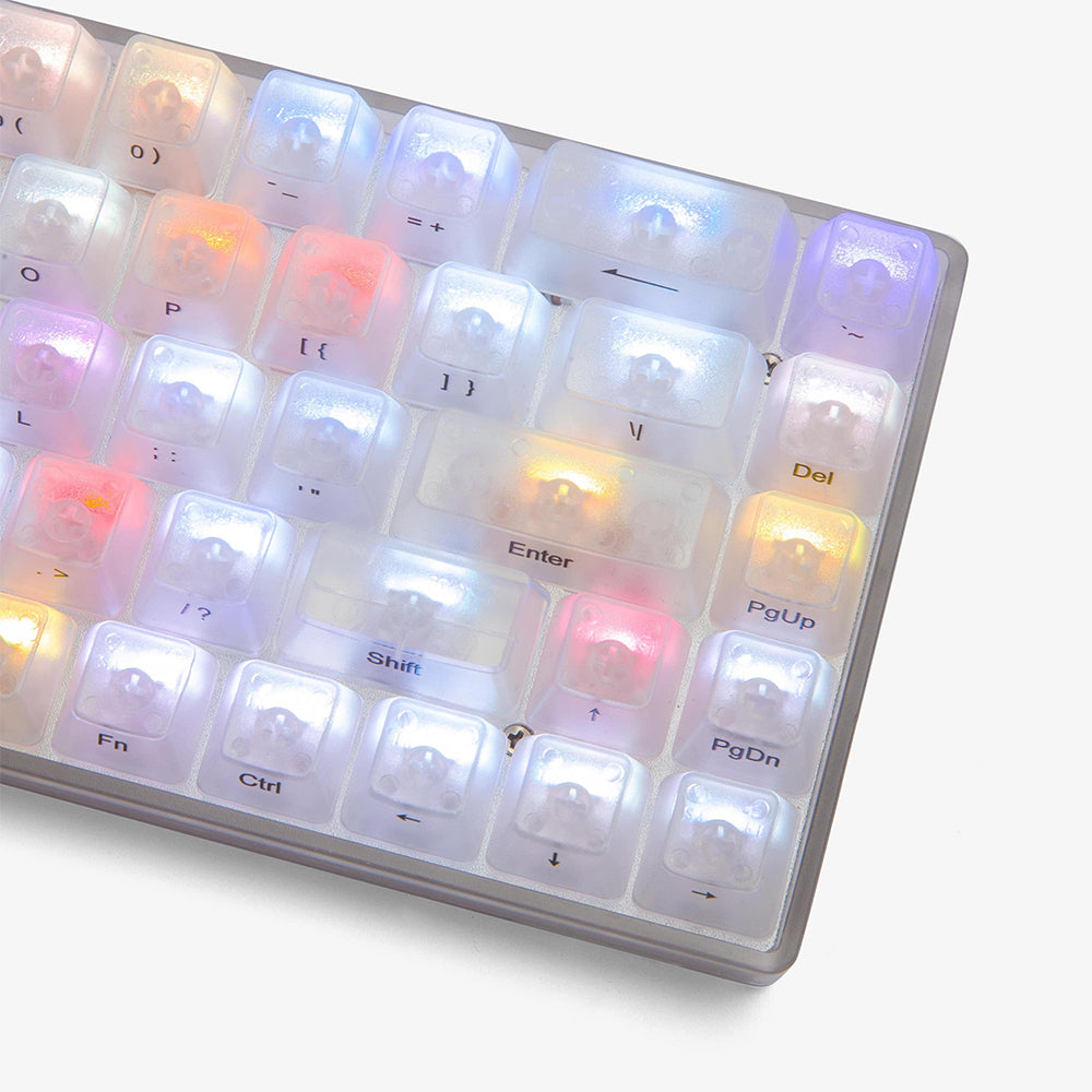 Higround Crystal Collection Basecamp 65 keyboard OPAL