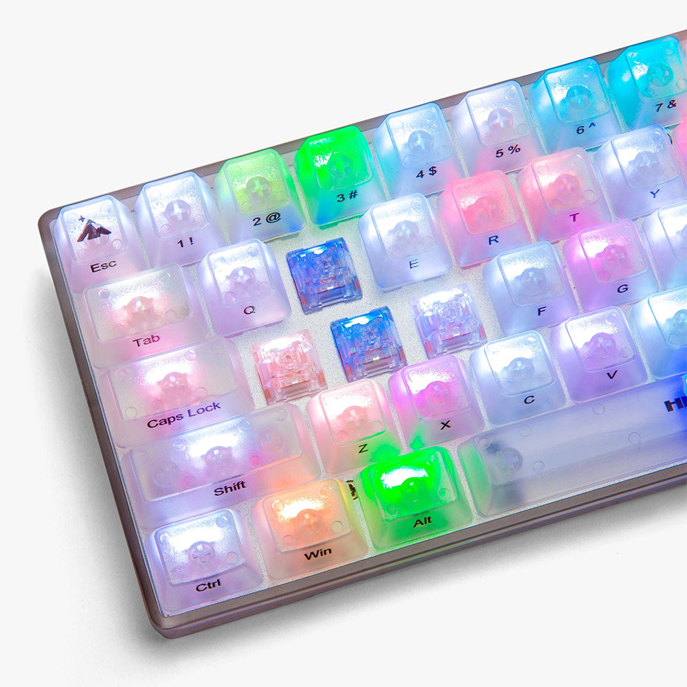 Higround Crystal Collection Basecamp 65 keyboard OPAL