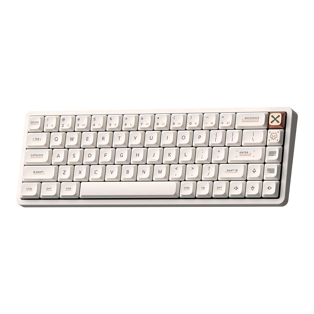 iQunix Magi65 Aluminum Low Profile Mechanical Keyboard Ochre White
