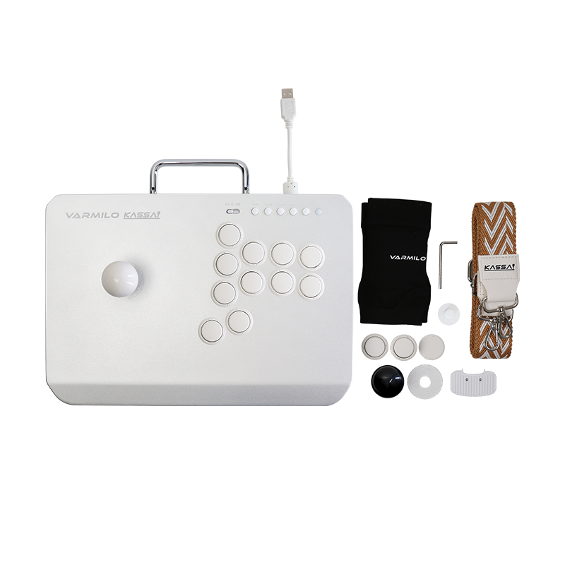 VARMILO KASSAI Lunar Silver Arcade Joystick Controller for Fighting Games Type-C接続対応モデル