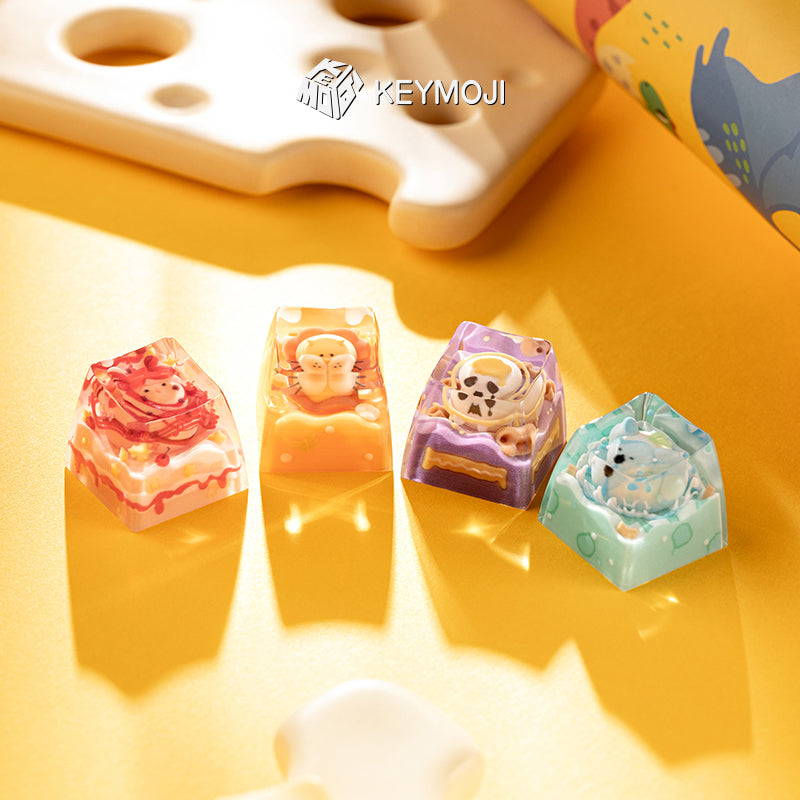 KEYMOJI Starry Candy Artisan Keycap for Cherry MX Switches Taro
