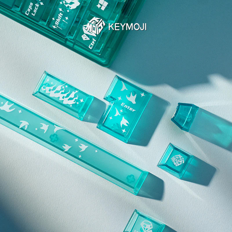 KEYMOJI Gem Series Phosphophyllite Clear Keycap Set
