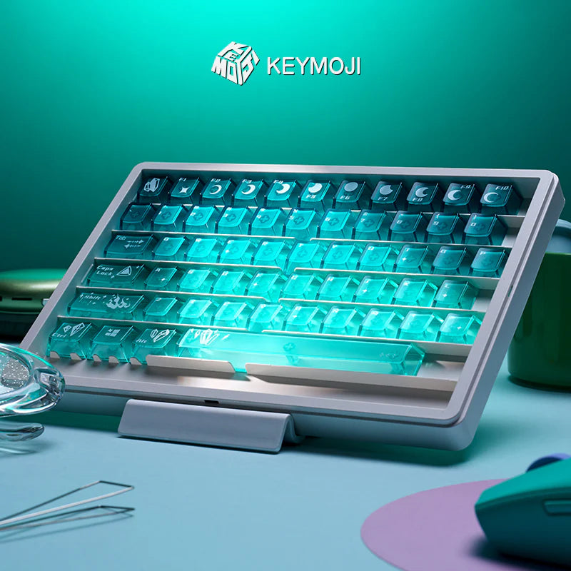 KEYMOJI Gem Series Phosphophyllite Clear Keycap Set