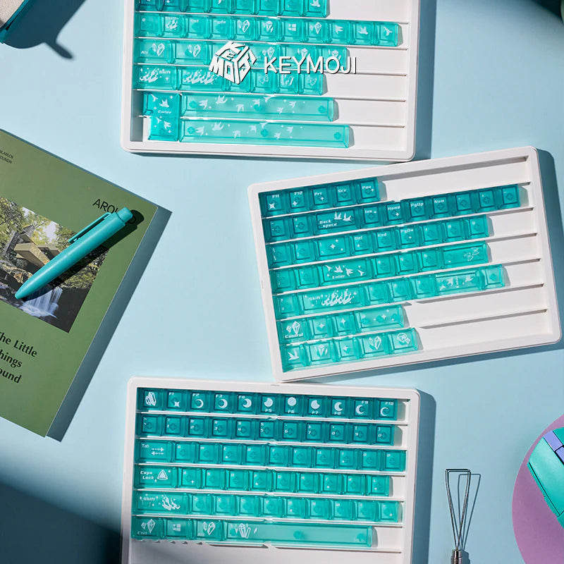 KEYMOJI Gem Series Phosphophyllite Clear Keycap Set