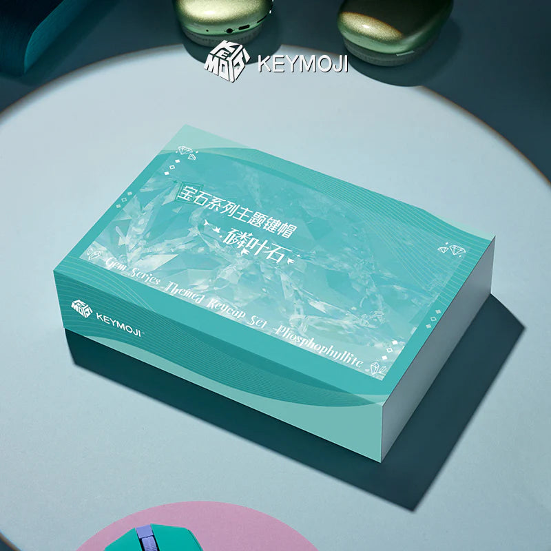 KEYMOJI Gem Series Phosphophyllite Clear Keycap Set