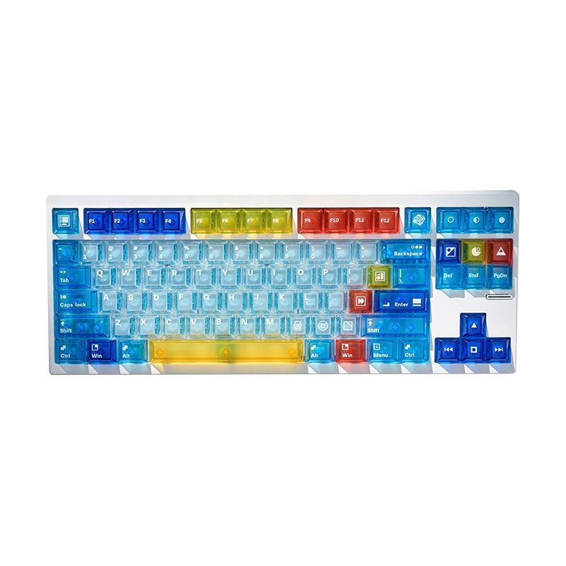KEYMOJI Mondrian Geometric Figure Clear Keycap Set