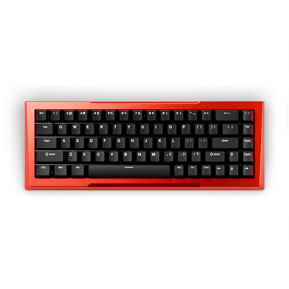 Pwnage Zenblade 65 V2 CNC Mechanical Keyboard PBT keycaps Red Black Gateron Jade Pro Swtich