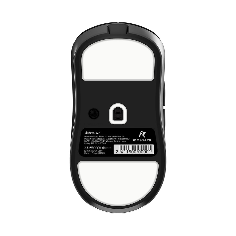 RAWM LEVIATHAN V4 GT Dual 8K Lightweight Wireless Gaming Mouse Hyper Click Optical & Magnetic Switches Gunmetal & Black