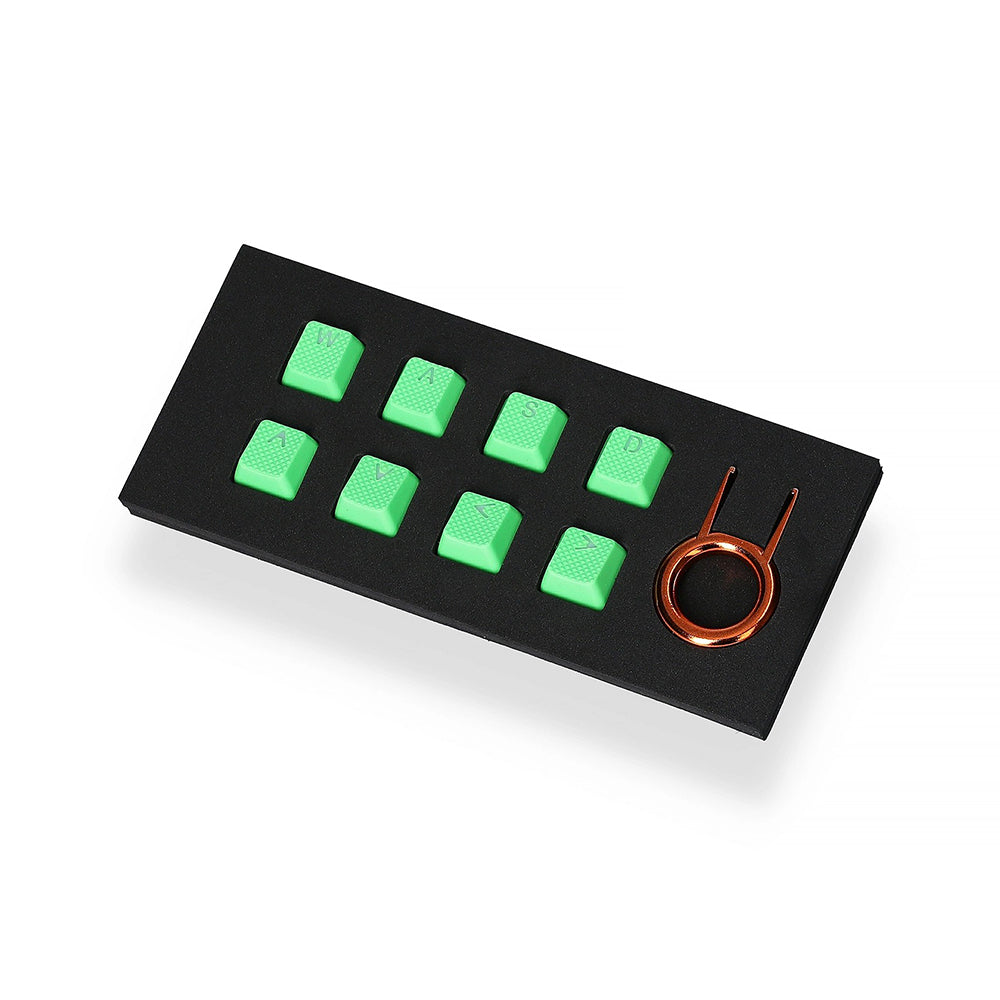 Tai-Hao Rubber Gaming Backlit Keycaps-18 keys/8 keys Neon Green