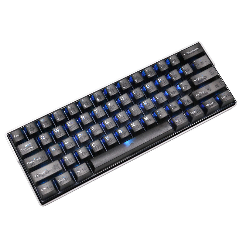 Tai-Hao Translucent Cubic ABS double shot keycap Smoky Quartz
