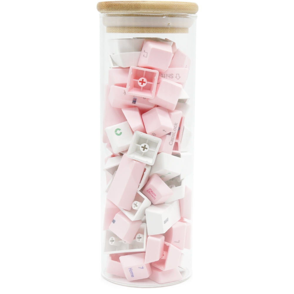 Varmilo Luckeys White Pink Keycaps