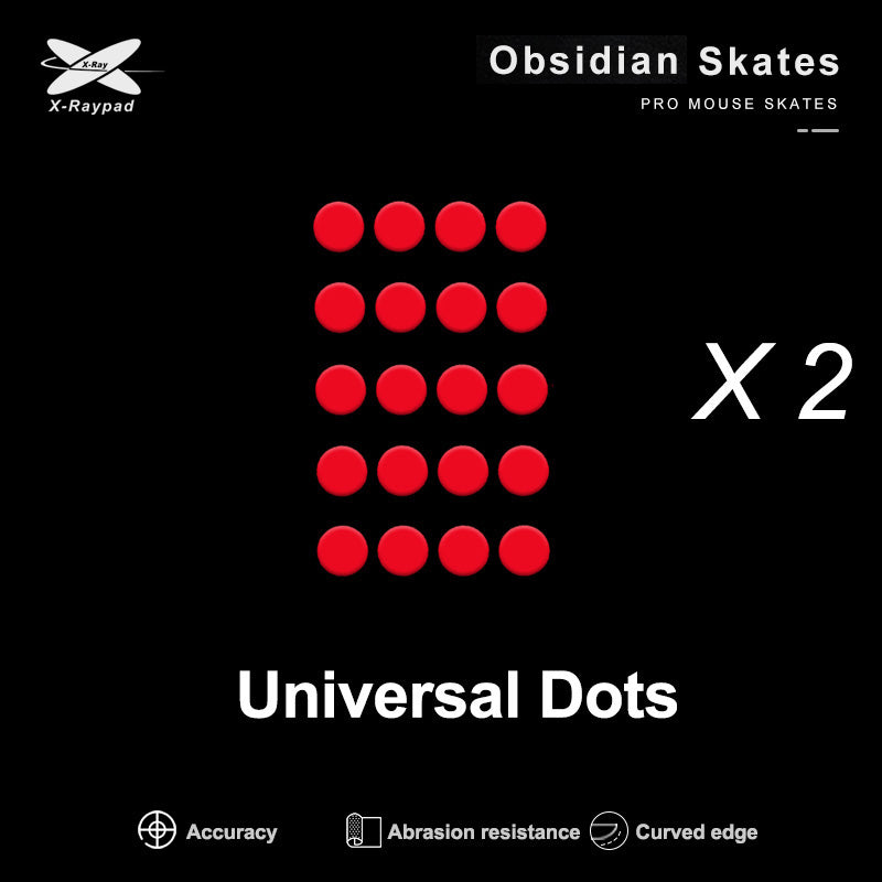 X-raypad Obsidian Control Mouse Skates Universal 0.8mm PTFE Dots 40個入り