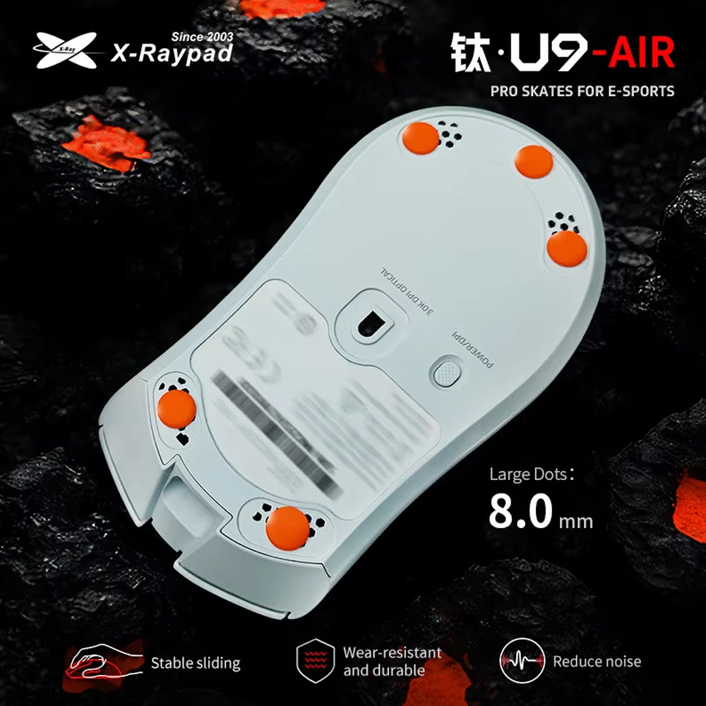 X-raypad Titanium U9 Air Universal Dot Premium Gaming Mouse Skates 40個入り