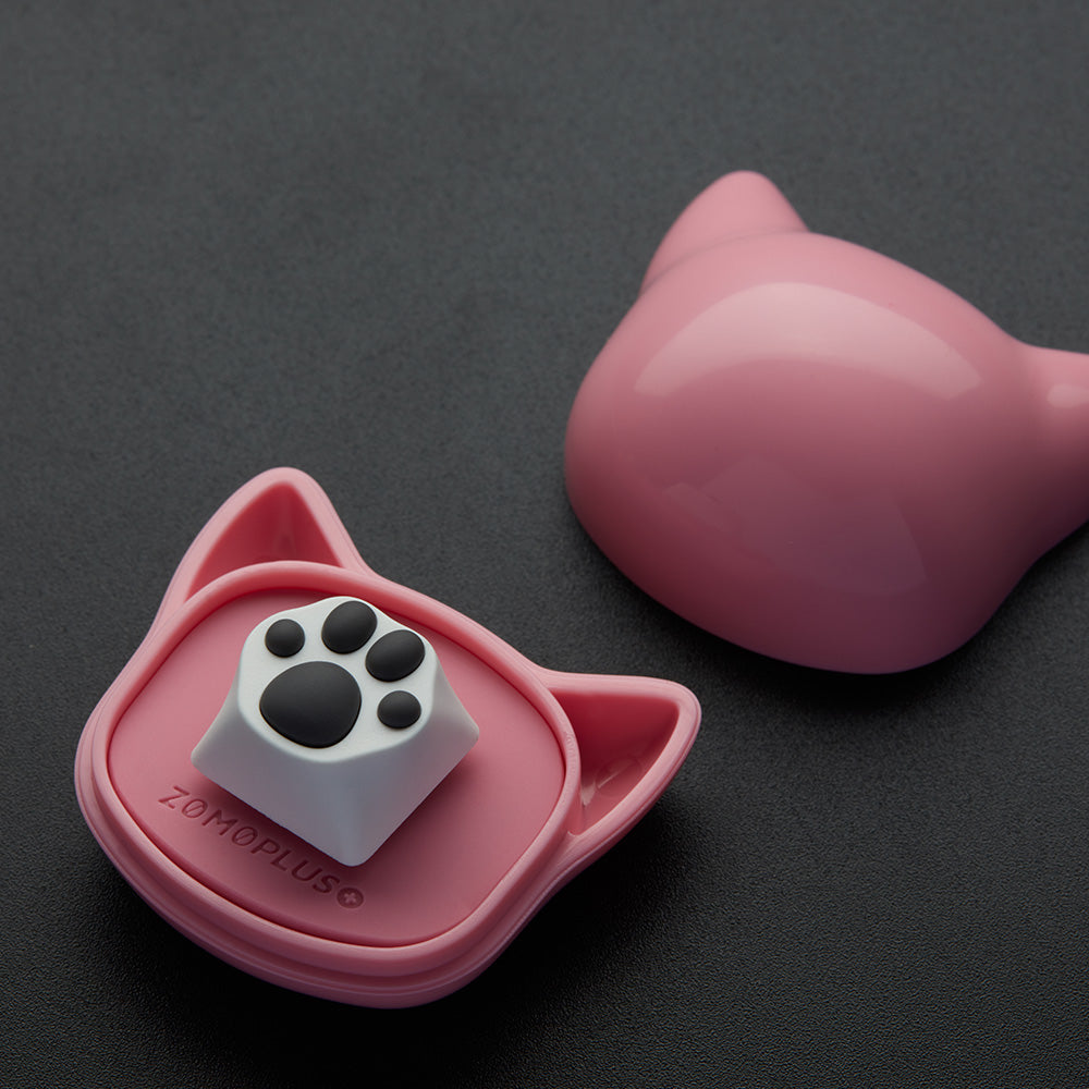 ZOMO PLUS ABS Kitty Paw Keycap White Grey for Cherry MX Switches