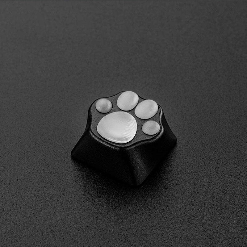 ZOMO PLUS Aluminum & Silicone Kitty Paw Artisan Keycap Black x Transparent