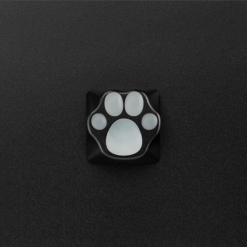 ZOMO PLUS Aluminum & Silicone Kitty Paw Artisan Keycap Black x Transparent
