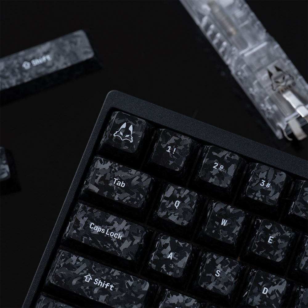Arbiter Studio Carbon Fiber Textured Keycap Set 156 Keys