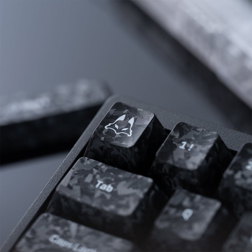 Arbiter Studio Carbon Fiber Textured Keycap Set 156 Keys