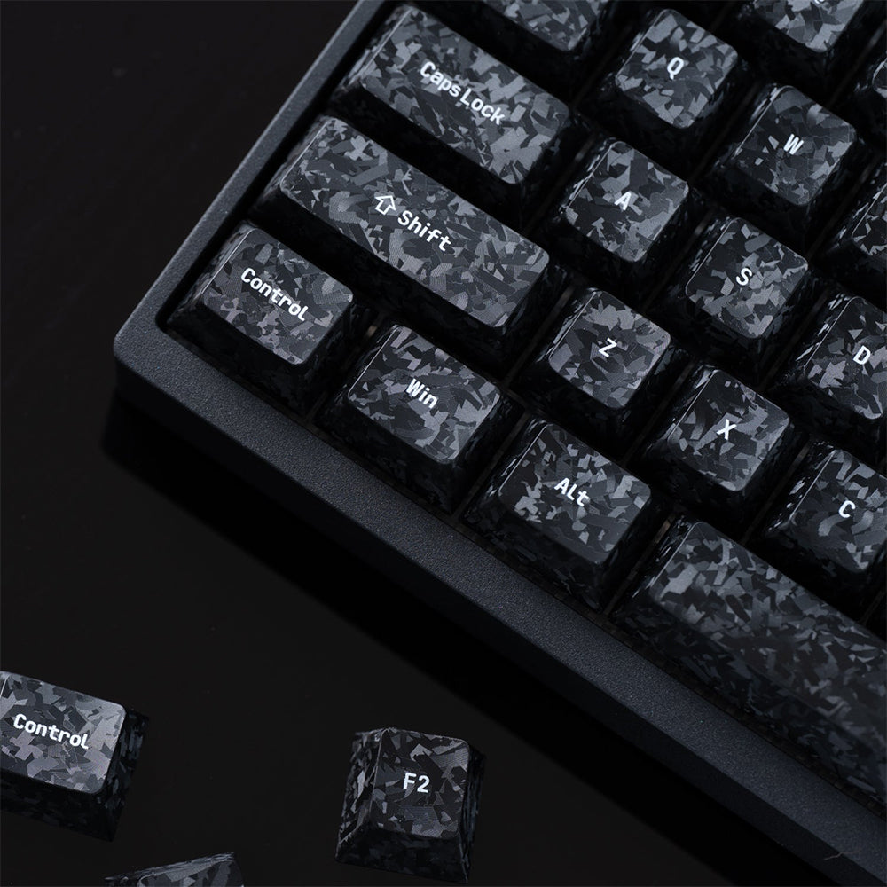 Arbiter Studio Carbon Fiber Textured Keycap Set 156 Keys