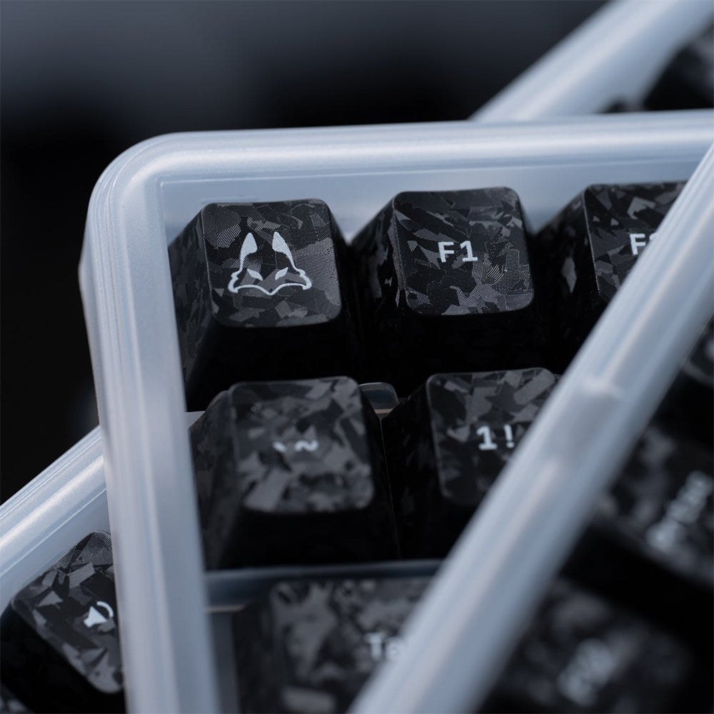 Arbiter Studio Carbon Fiber Textured Keycap Set 156 Keys