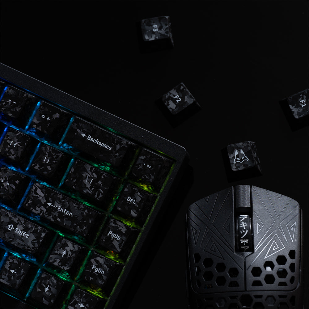 Arbiter Studio Carbon Fiber Textured Keycap Set 156 Keys