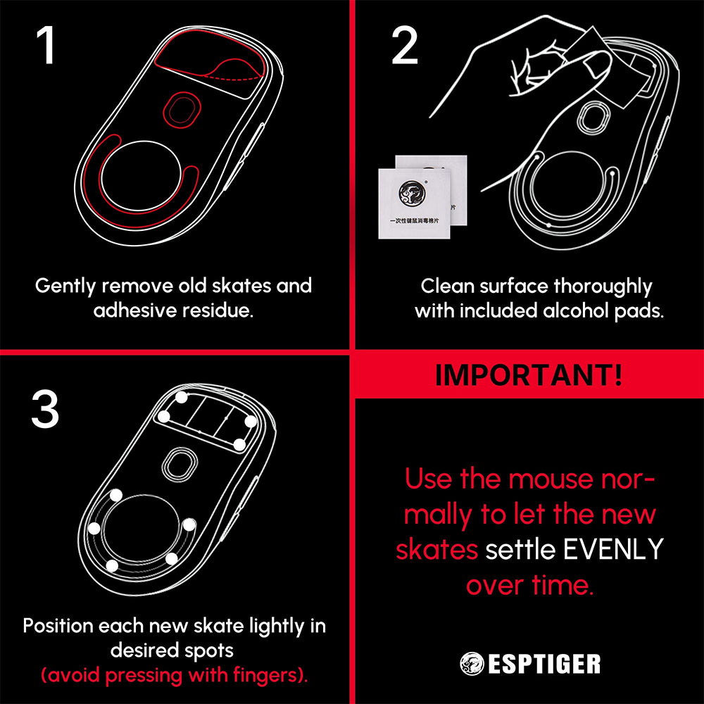 Arbiter Studio x ESPTIGER Bloody Red - Universal DIY Dot Mouse Skates 40個入り
