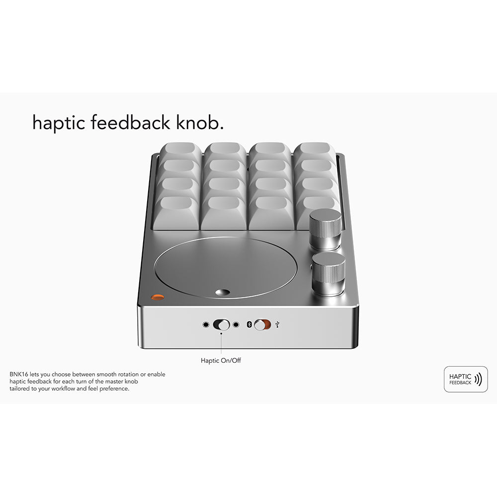 Binepad BNK-16 CNC Macropad Keyboard Wired Silver