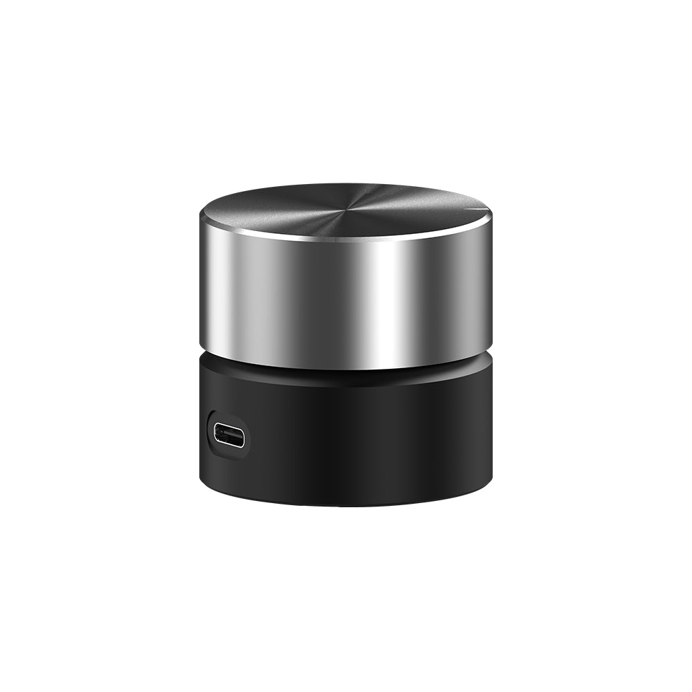 Binepad BNR1-V2 CNC Aluminum PC Knob Silver Knob Black Bottom