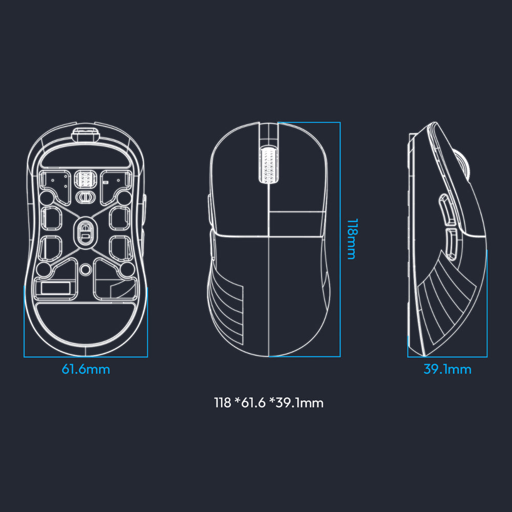 Chilkey Glacier LW 8K Wireless Gaming Mouse White
