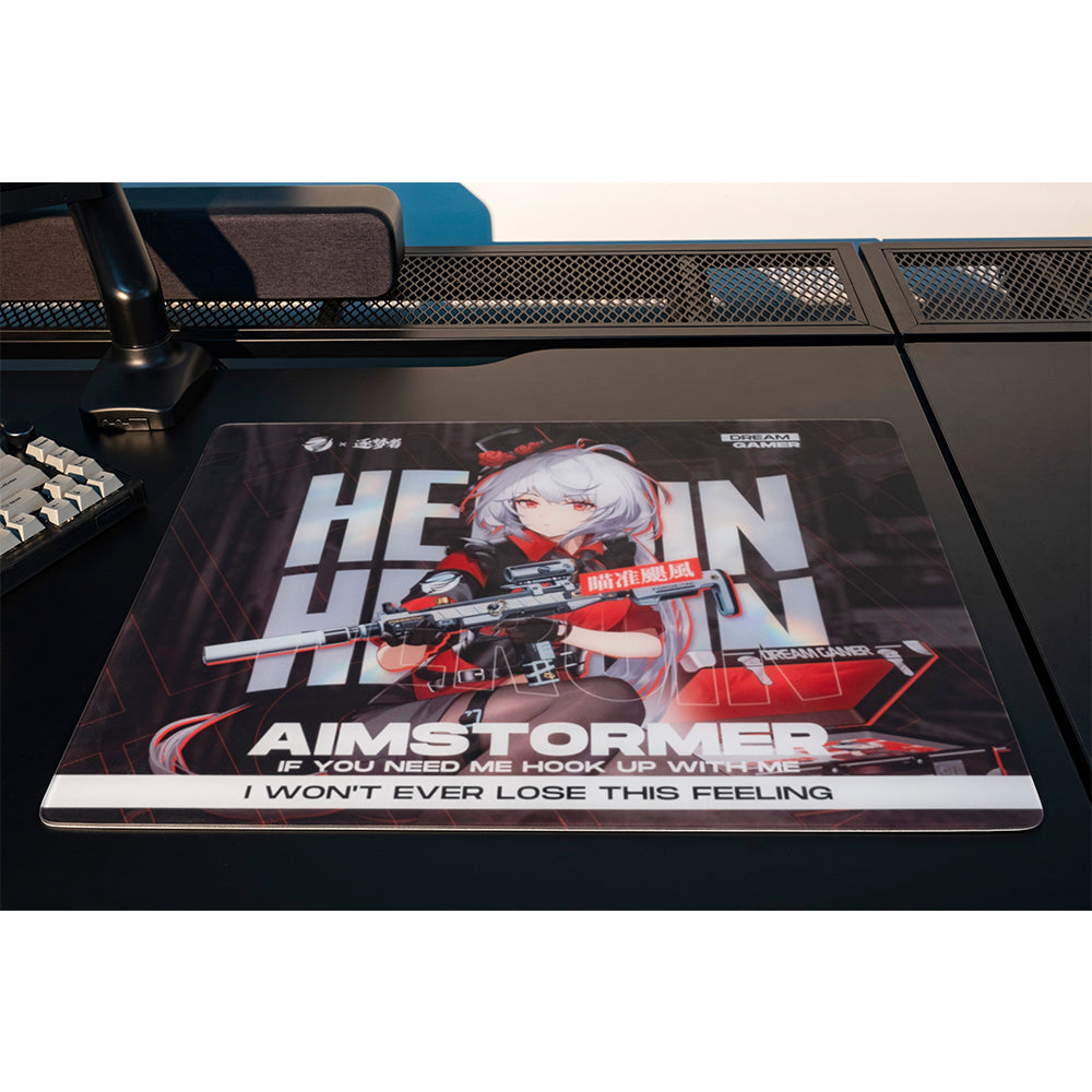Dream Gamer Float Glass Mousepad AIMSTORMER Dark