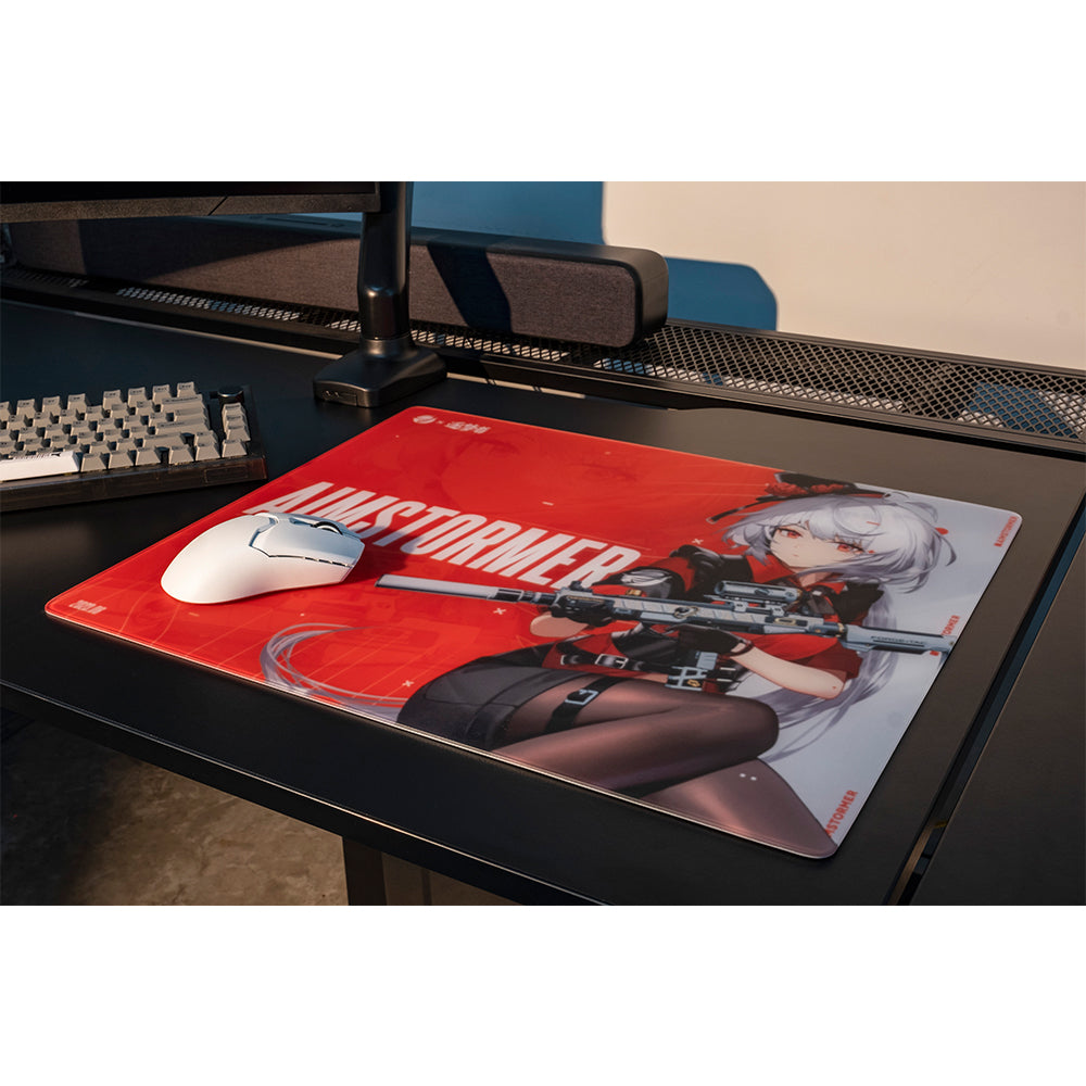 Dream Gamer Float Glass Mousepad AIMSTORMER Red