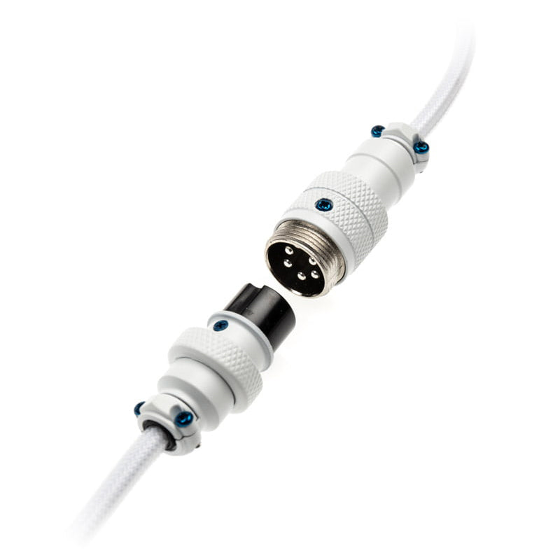 Ducky Premicord Custom Coiled USB Cable Pure White