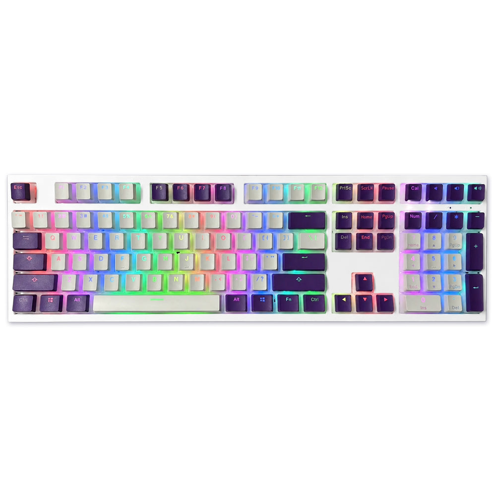 Ducky Seamless Legend Pudding Keycap Set Purple White