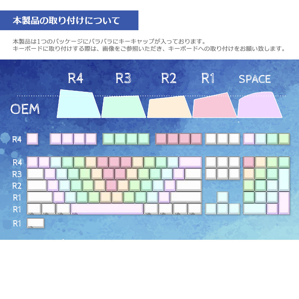 EscapeKeyboard POM Jelly Keycaps Rainbow ANSI full kit