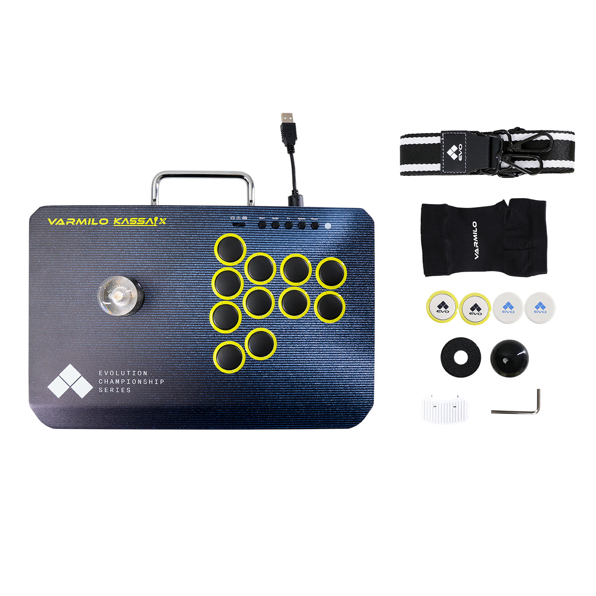 VARMILO KASSAI X Evo Black Arcade Joystick Controller for Fighting Games