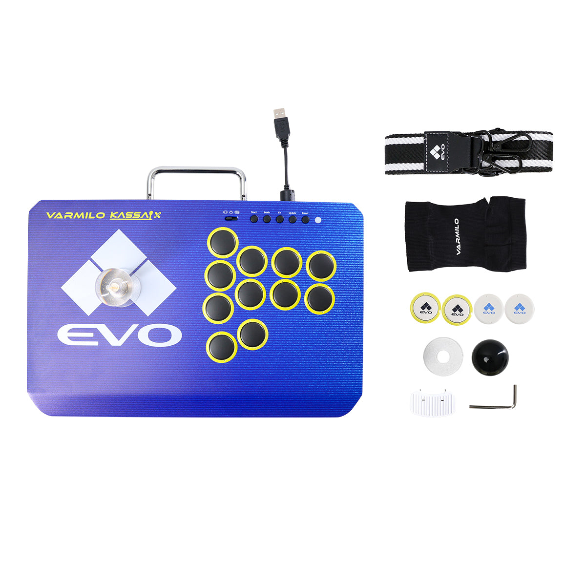 VARMILO KASSAI X Evo Blue Arcade Joystick Controller for Fighting Games