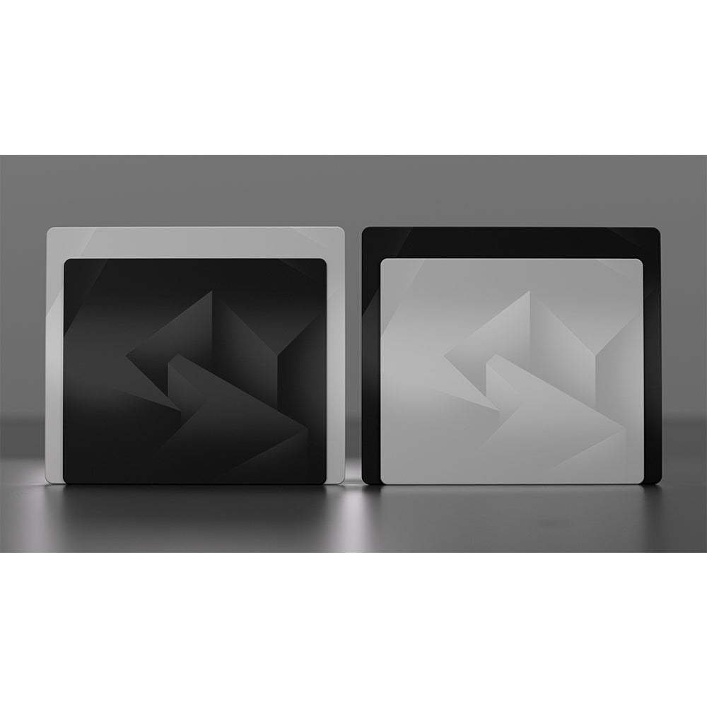 GLSSWRKS Polarity Series Glass Mousepad Large 490x420mm Black