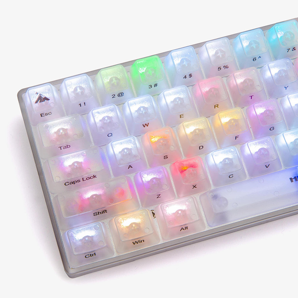 Higround Crystal Collection Basecamp 65 keyboard OPAL