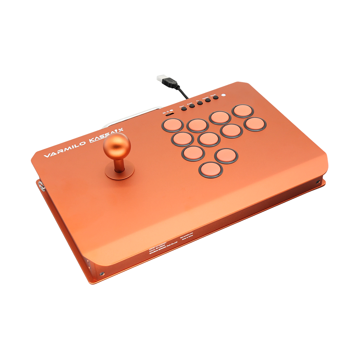 VARMILO KASSAI X Red Copper Arcade Joystick Controller for Fighting Games
